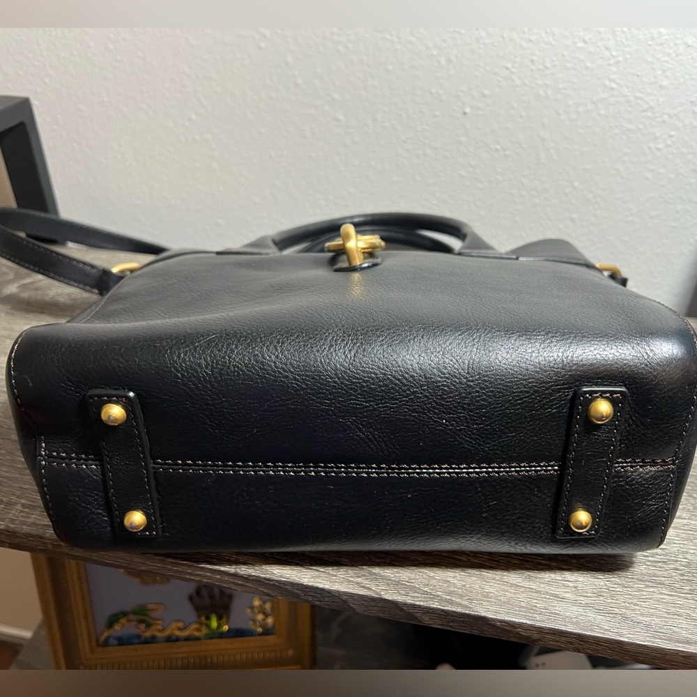 Dooney & Bourke Black Florentine Leather Amelie Tote - Picture 3 of 4
